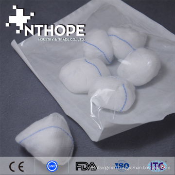 hydropilic absorbent cotton gauze balls clean wound dressing medical sterile products